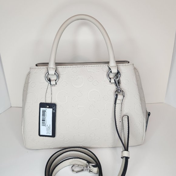 Guess Canaria Beige Mid Size Satchel Crossbody - NWT - Picture 4 of 10